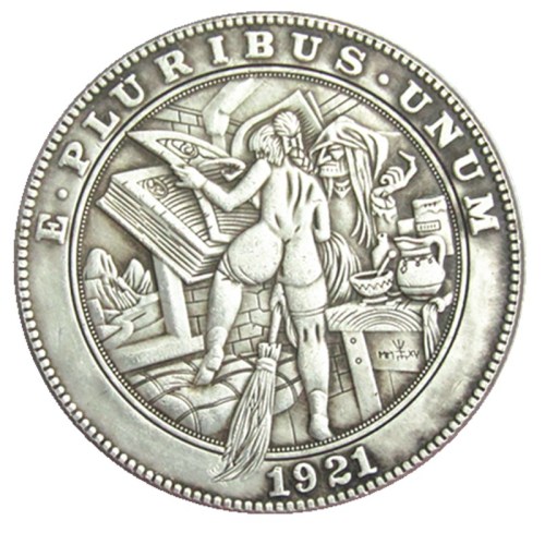 HOBO US Morgan Silver Plated Dollar skull zombie skeleton Copy Coin Type113