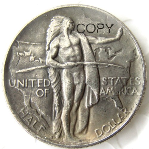 US 1936S Oregon Half Dollar Commemorative Silver Plated Copy Coin