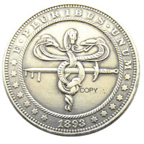 HB(163)HOBO US Morgan Silver Plated Dollar skull zombie skeleton Copy Coin HB(163)HOBO US Morgan Silver Plated Dollar skull zombie skeleton Copy Coin