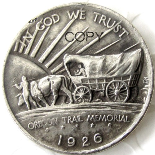 US 1926 Oregon Half Dollar Commemorative Silver Plated Copy Coin