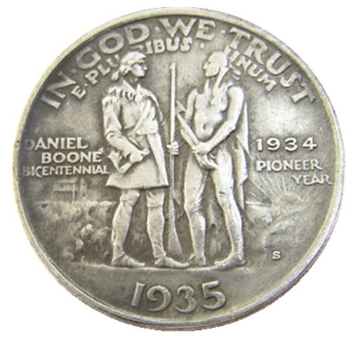 US 1934-1935S Danial Half Dollar Commemorative Silver Plated Copy Coin