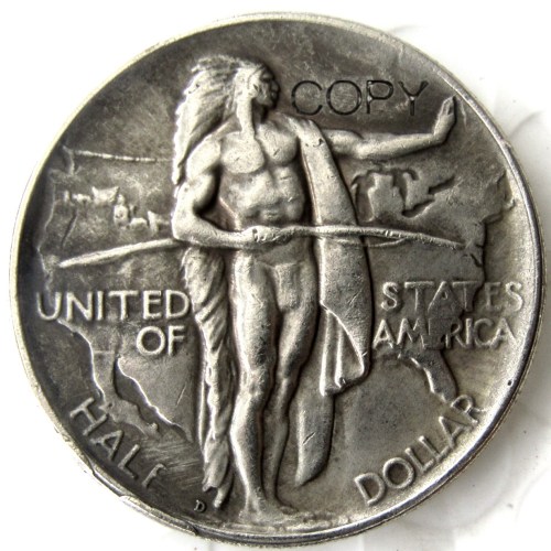 US 1937D Oregon Half Dollar Commemorative Silver Plated Copy Coin