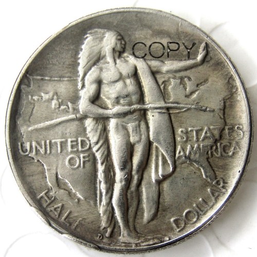US 1934D Oregon Half Dollar Commemorative Silver Plated Copy Coin