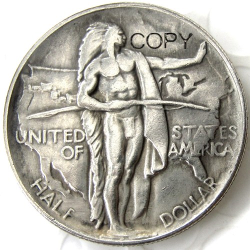 US 1936 Oregon Half Dollar Commemorative Silver Plated Copy Coin