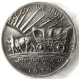 US 1939S Oregon Half Dollar Commemorative Silver Plated Copy Coin