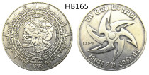 HB(165)HOBO US Morgan Silver Plated Dollar skull zombie skeleton Copy Coin HB(165)HOBO US Morgan Silver Plated Dollar skull zombie skeleton Copy Coin