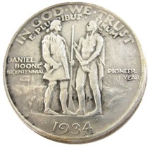 US 1934 Danial Half Dollar Commemorative Silver Plated Copy Coin US 1934 Danial Half Dollar Commemorative Silver Plated Copy Coin