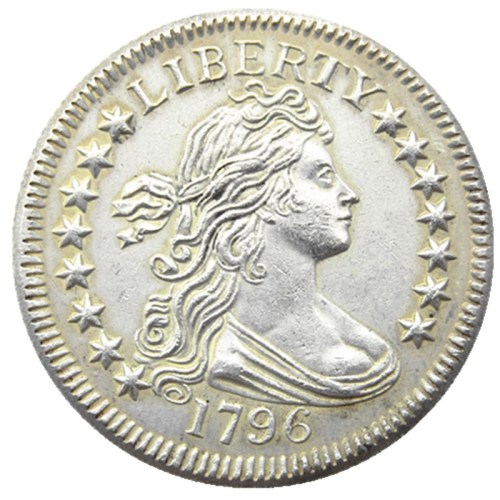 US 1796 Draped Bust Quarter Dollar Silver Plated Copy Coin