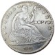 US 1861S Liberty Seated Half Dollar Silver Plated Copy Coins