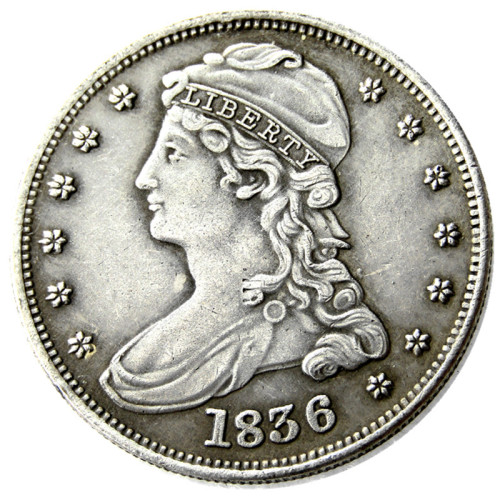 90% Silver US 1836 Capped Bust Half Dollar Copy Coin