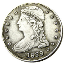 90% Silver US 1839 Capped Bust Half Dollar Copy Coin 90% Silver US 1839 Capped Bust Half Dollar Copy Coin