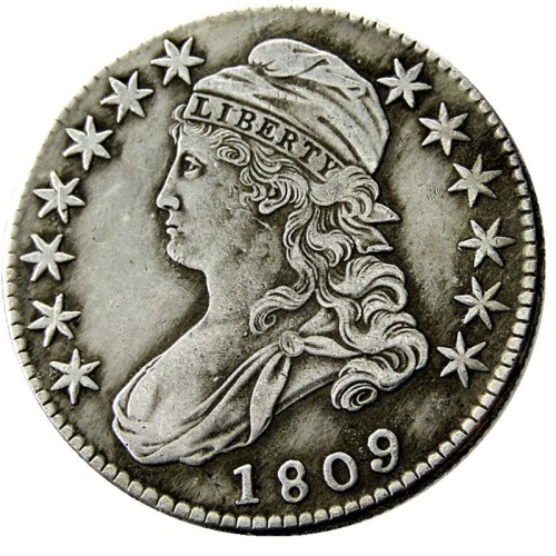 90% Silver US 1809 Capped Bust Half Dollar Copy Coin