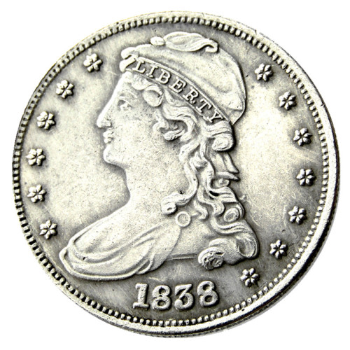 90% Silver US 1838 Capped Bust Half Dollar Copy Coin