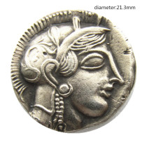 G(55)Ancient Greek Silver Plated Copy Coin G(55)Ancient Greek Silver Plated Copy Coin