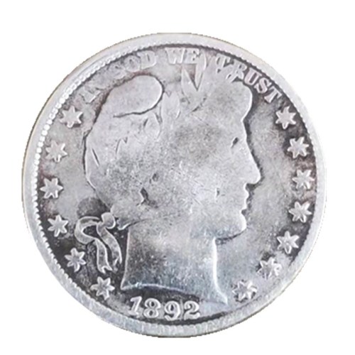 (#02)90% Silver US 1892 Barber Half Dollar Copy Coin