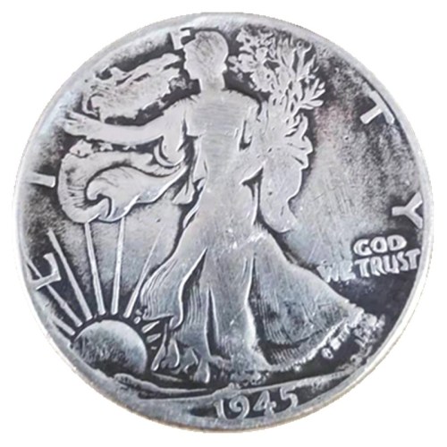 (#02)90% Silver US 1945 Walking Liberty Half Dollar Copy Coin