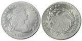90% Silver US 1797 Liberty Dollar Silver Plated Copy Coin