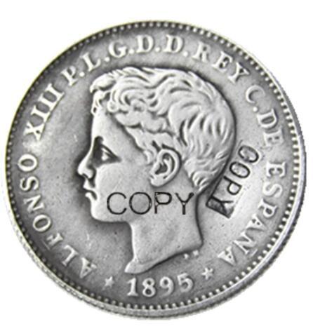 Puerto rico 1896 20 centavos Silver Plated Copy Coins