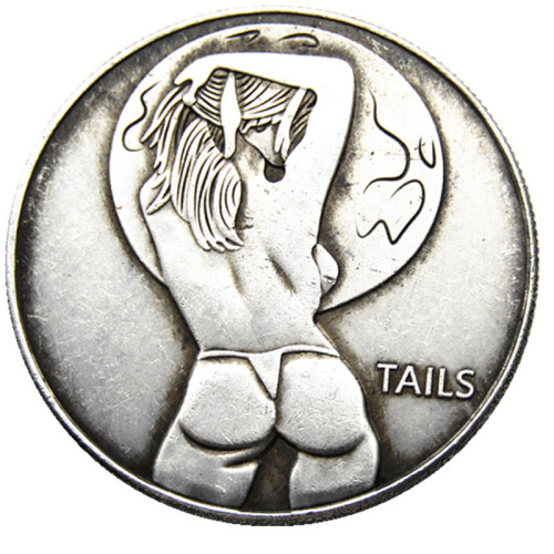 HB(170)HOBO US Morgan Silver Plated Dollar skull zombie skeleton Copy Coin