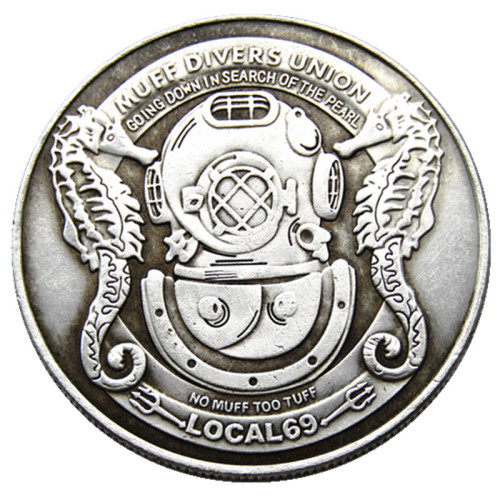 HB(172)HOBO US Morgan Silver Plated Dollar skull zombie skeleton Copy Coin