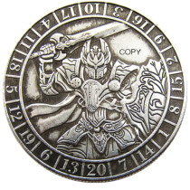 (166)HOBO US Morgan Silver Plated Dollar skull zombie skeleton Copy Coin