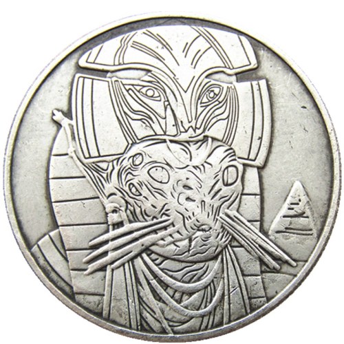 HB(179)HOBO US Morgan Silver Plated Dollar skull zombie skeleton Copy Coin