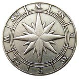 HB(175)HOBO US Morgan Silver Plated Dollar skull zombie skeleton Copy Coin
