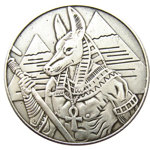 HB(181)HOBO US Morgan Silver Plated Dollar skull zombie skeleton Copy Coin