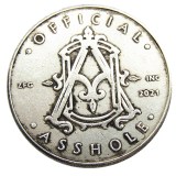 HB(187)US Hobo Fuck Asshole Offical One Dollar Silver Plated Copy Coin