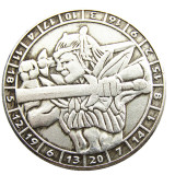 HB(186)HOBO US Morgan Silver Plated Dollar skull zombie skeleton Copy Coin