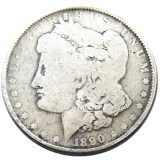 US Morgan Dollar 1890 Silver Plated No Pressure Line Copy Coin