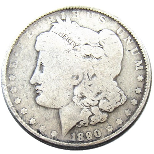 US Morgan Dollar 1890 Silver Plated No Pressure Line Copy Coin