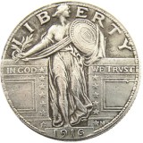 US 1917 Standing Liberty Quarter Silver Plated Copy Coin(Type 1)