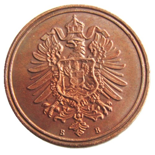 German 1877 1 Pfennig 100% Copper Coin Copy