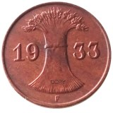 German 1930-1936 1 Pfennig 100% Copper Coin Copy