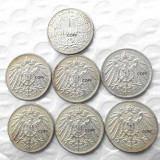 German 1 Mark 1915-ADEFGJ 6pcs Mintmark To Chose Silver Plated Coin Copy