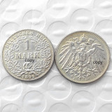 German 1 Mark 1892-ADEFGJ 6pcs MintmarkTo Chose Silver Plated Coin Copy
