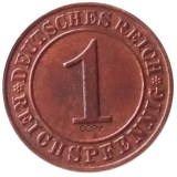 German 1930-1936 1 Pfennig 100% Copper Coin Copy