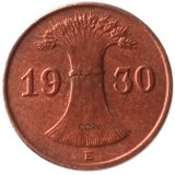 German 1930-1936 8pcs 1 Pfennig 100% Copper Coin Copy