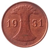 German 1930-1936 8pcs 1 Pfennig 100% Copper Coin Copy