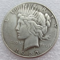 90% Silver US 1923D Peace Dollar Copy Coin 90% Silver US 1923D Peace Dollar Copy Coin