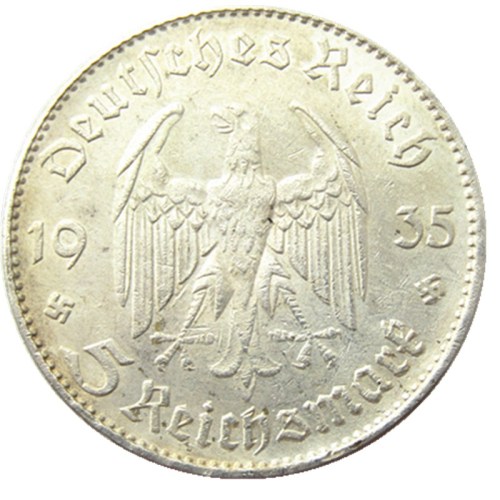 German WW2 Nazi 5 Mark 1935A Commemorative Coin Copy