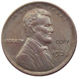 US 1938-P-S-D Lincoln Penny Cent 100% Copper Copy Coin