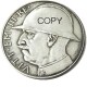 Italy MORUZZI - VICTOR EMMANUEL III 1900-1943 20 LIRE Elmetto 1928 Silver Plated Copy Coins