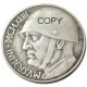 Italy MORUZZI - VICTOR EMMANUEL III 1900-1943 20 LIRE Elmetto 1943 Silver Plated Copy Coins