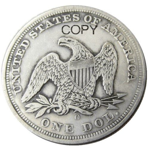 US A Set Of (1846 1850 1851 1859 1860)-O 5pcs Seated Liberty Dollar Silver Plated Copy Coin