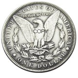 HB(203)HOBO US Morgan Silver Plated Dollar skull zombie skeleton Copy Coin