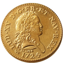 France 1724 Gold Plated Copy Coins