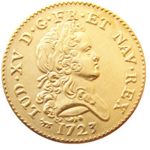 France 1723 Gold Plated Copy Coins France 1723 Gold Plated Copy Coins