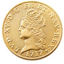 France 1717 Gold Plated Copy Coins